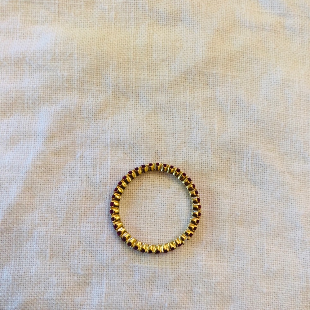 14k Gold & Ruby Stacking Rings - Picture 4 of 5